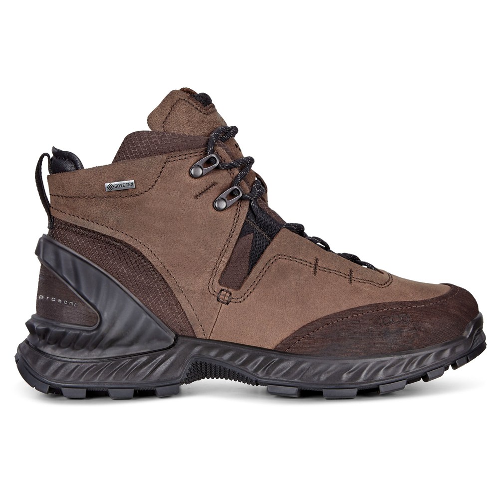 Tenis De Montaña Hombre - ECCO Exohike Mid Gtx - Marrom - AHE290478